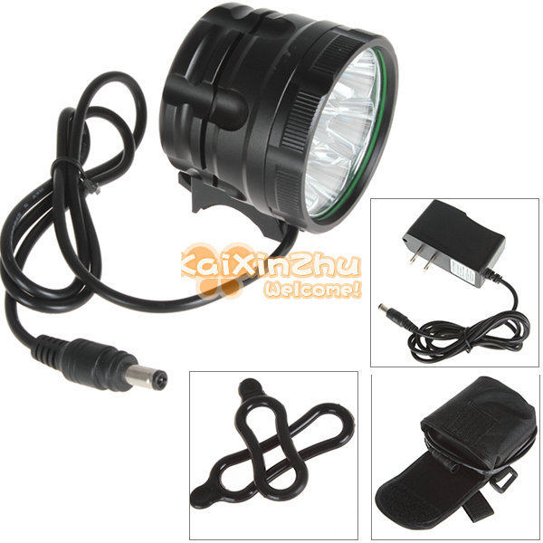 securitying 4200lm 7x cree xml u2 led front bike light 3 modes bike cycling lamp with 8000mah rechargeable battery pack