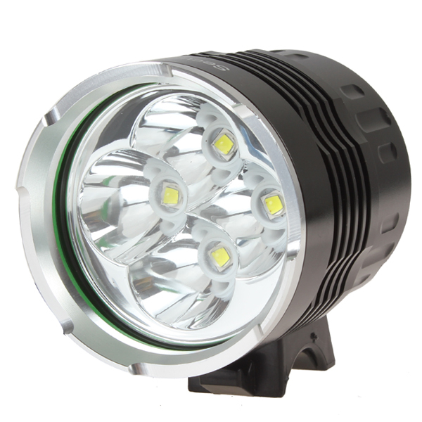 securitying 5000 lumen super bright 4 x cree xml t6 led bicycle light bike lamp for cycling + 4000mah battery pack + charger