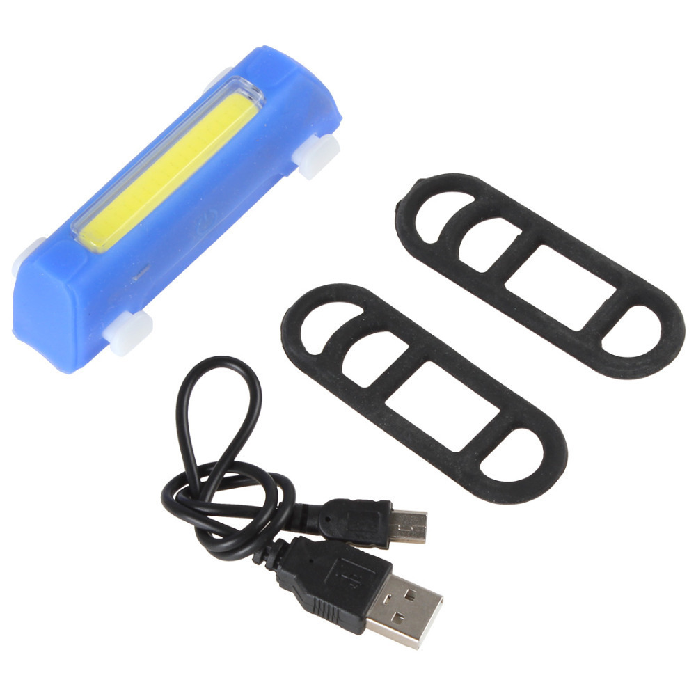 usb rechargeable bicycle tail light taillight 4 modes white led front / rear lamp bike safety light pack for travel / cycling