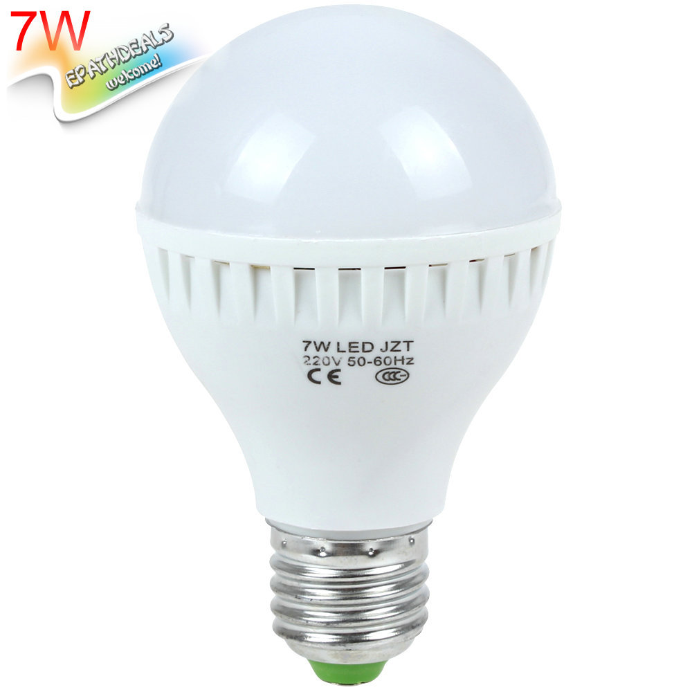 2pcs! energy-saving 7w e27 220v 12 x 2835 led bulb white / warm white light led lamp bulb for home use dropship & whole