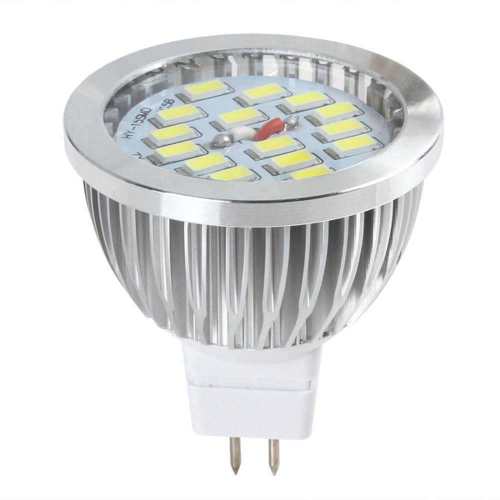 2pcs! mr16 15 x smd 5730 led spotlight ceiling light bulb ac 86-240v 6w 640-720lm led spot light lamp ( warm white / white )