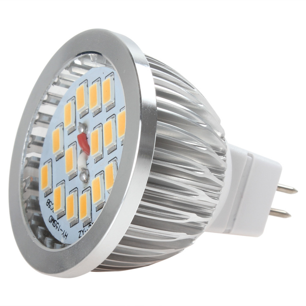 2pcs! mr16 15 x smd 5730 led spotlight ceiling light bulb ac 86-240v 6w 640-720lm led spot light lamp ( warm white / white )