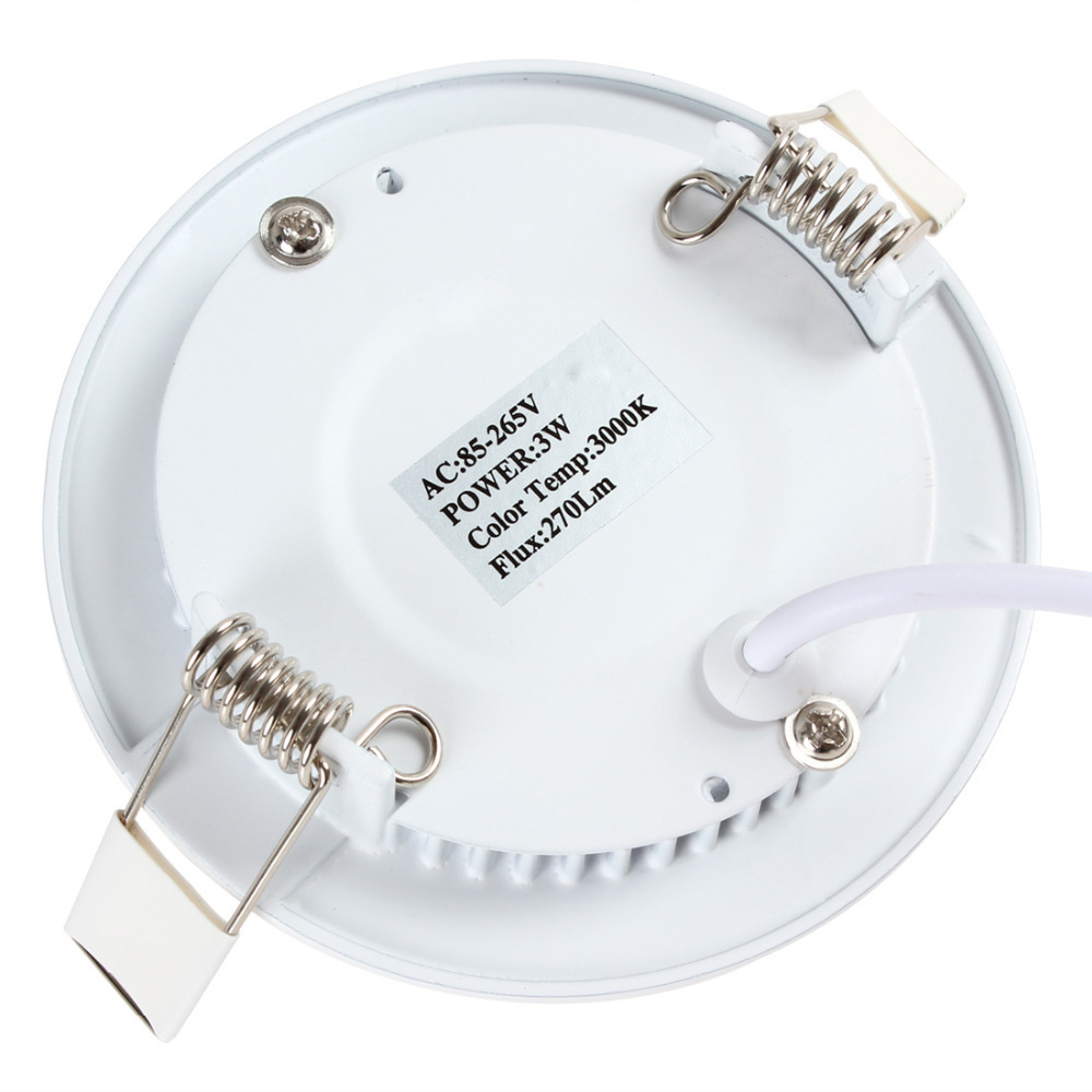 3w ultra thin 2835 cbtd round led panel light 90mm diameter warm white / white light energy saving round led ceiling light lamp
