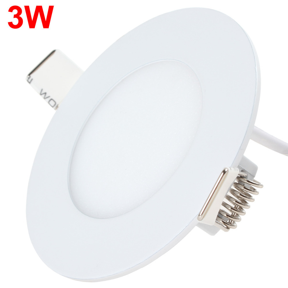 3w ultra thin 2835 cbtd round led panel light 90mm diameter warm white / white light energy saving round led ceiling light lamp