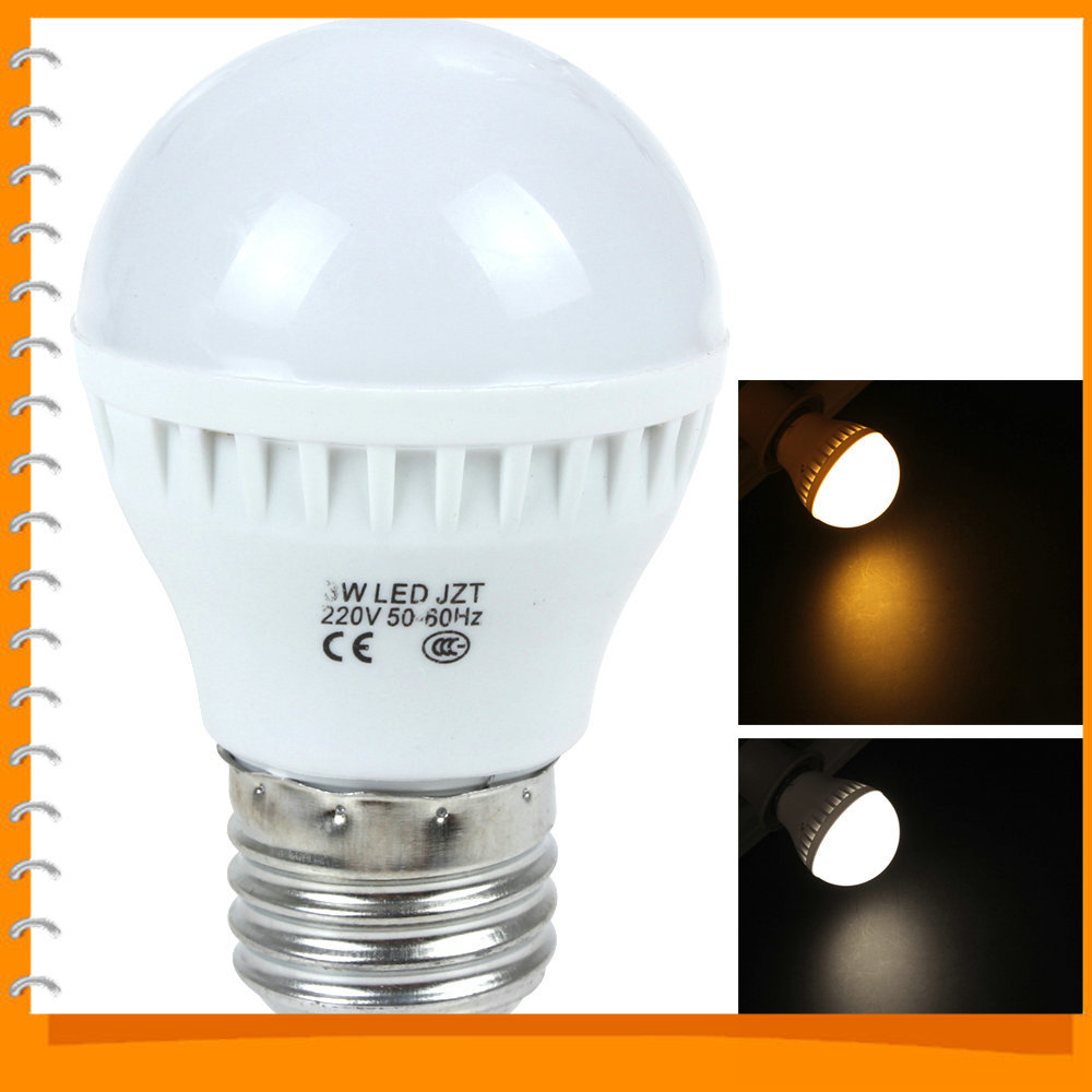 5pcs! 3w e27 220v 12 x 2835 led bulb white / warm white light energy-saving led light lamp bulb for home / commercial use 5pcs! 3w e27 220v 12 x 2835 led bulb white / warm white light energy-saving led light lamp bulb for home / commercial use