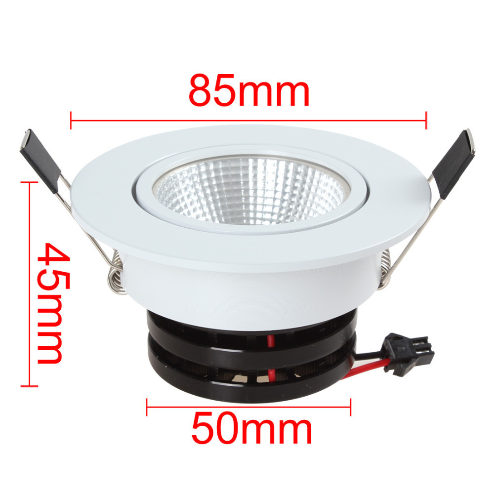 5w cob led ceiling light warm white / white round led recessed ceiling light lamp for living room home commercial lighting