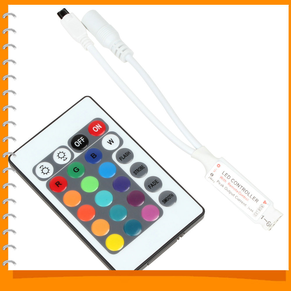 dc 12v 24key ir remote controller 24 key led rgb controller for 3528 5050 smd rgb led strip lights dc 12v 24key ir remote controller 24 key led rgb controller for 3528 5050 smd rgb led strip lights