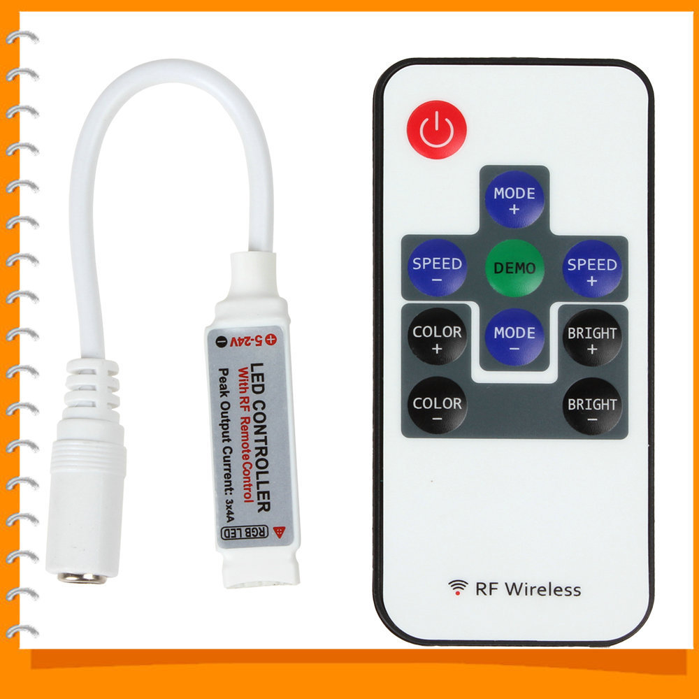 dc 5v~24v 12a 11 keys rf remote controller mini dimmer for rgb led strip light dc 5v~24v 12a 11 keys rf remote controller mini dimmer for rgb led strip light