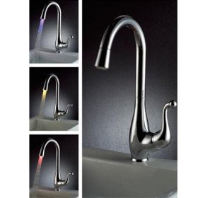 chrome finish kitchen faucet with color changing led light chrome finish kitchen faucet with color changing led light