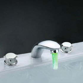 new led contemporary bathroom sink faucet (chrome finish) new led contemporary bathroom sink faucet (chrome finish)