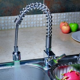 single handle chrome centerset led kitchen pull out sink faucet single handle chrome centerset led kitchen pull out sink faucet