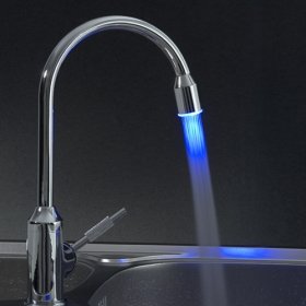 single handle led chrome kitchen faucet
