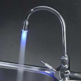 single handle led chrome kitchen faucet