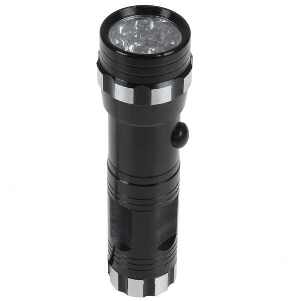14 x cree led flashlight torch aluminum alloy aaa portable mini flash light lamp with zebra stripes on both ends