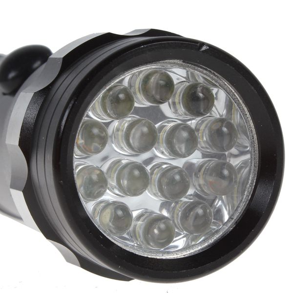 14 x cree led flashlight torch aluminum alloy aaa portable mini flash light lamp with zebra stripes on both ends