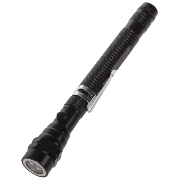 3 leds pen shape flashlight torch led flash light aluminum body with flexible neck + magnetic head + telescopic body