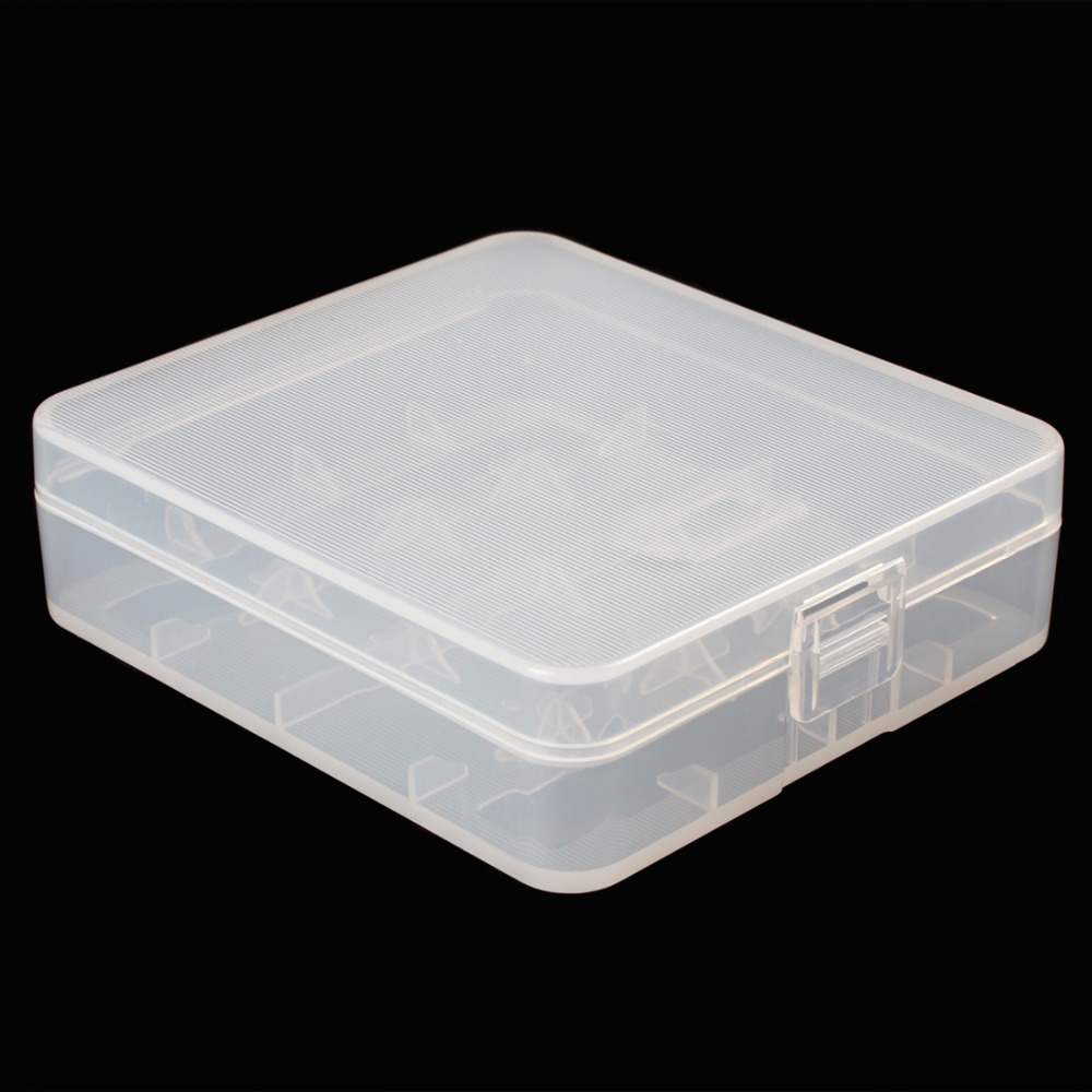 3pcs! portable hard plastic 18650 battery holder case battery storage box for 4 x 18650 batteries