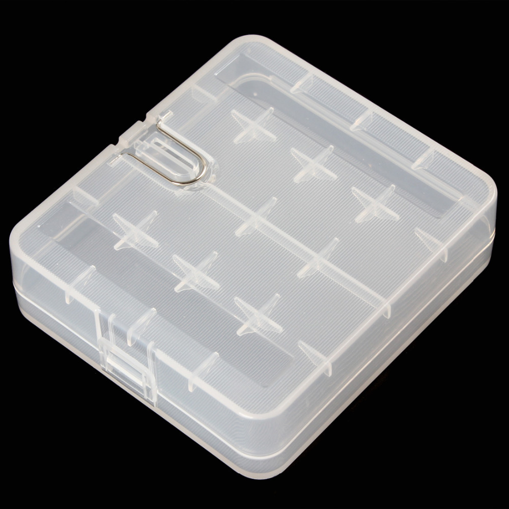 3pcs! portable hard plastic 18650 battery holder case battery storage box for 4 x 18650 batteries