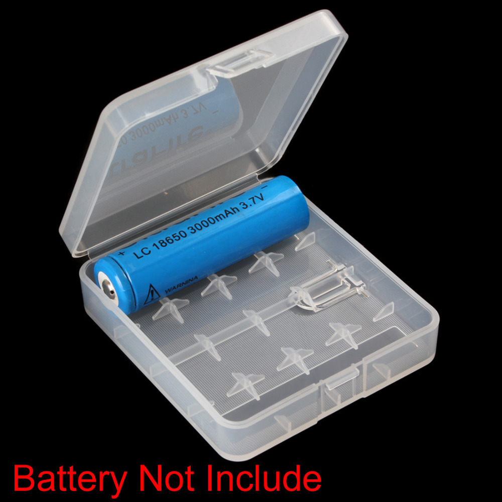 3pcs! portable hard plastic 18650 battery holder case battery storage box for 4 x 18650 batteries