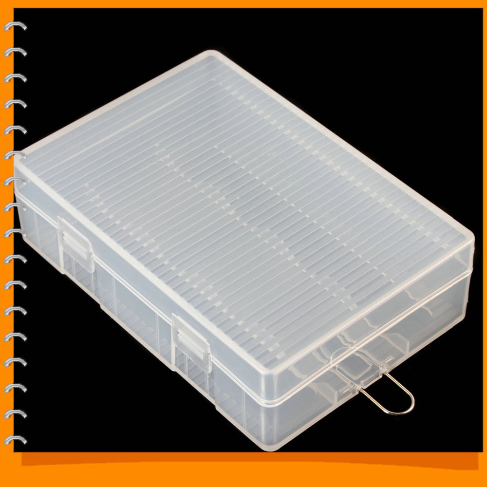 3pcs! portable hard plastic battery storage box case holder for 4 x 26650 batteries