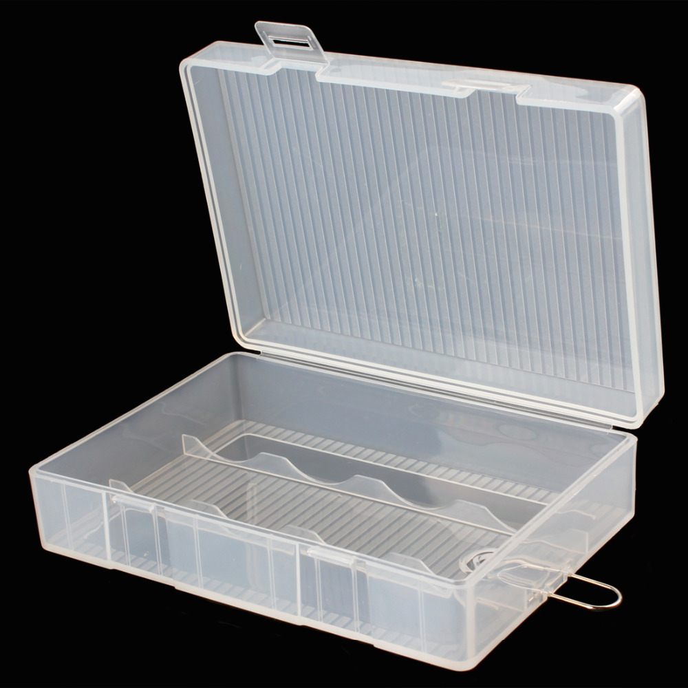 3pcs! portable hard plastic battery storage box case holder for 4 x 26650 batteries