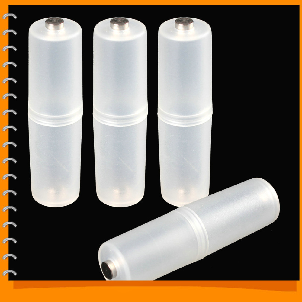 4pcs/set! aaa to aa size battery storage box battery converter aaa to aa battery holder case 4pcs/set! aaa to aa size battery storage box battery converter aaa to aa battery holder case