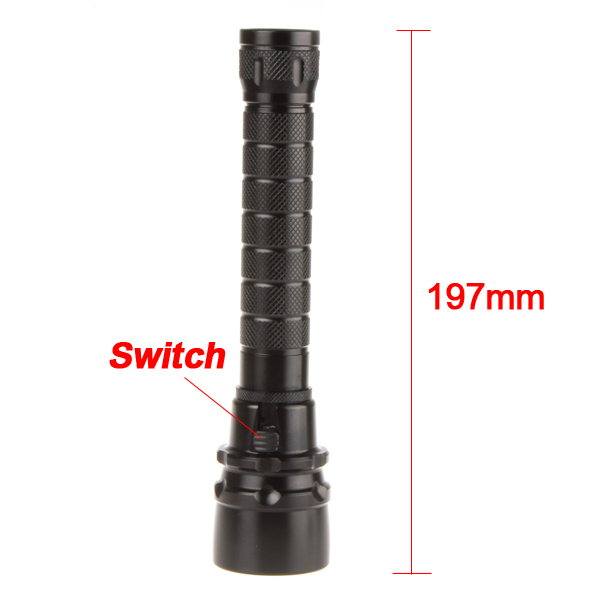 500 lumen cree xml t6 led diving flashlight torch 50m underwater waterproof diver 18650 led flash light