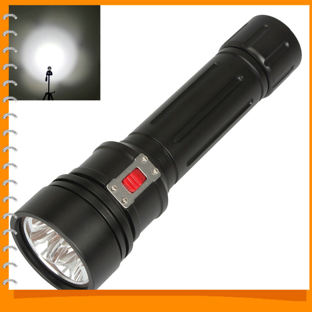 5000lm cree xm-l2 (u2) led diving flashlight torch 3 modes 200m underwater depth diving flash light for diver