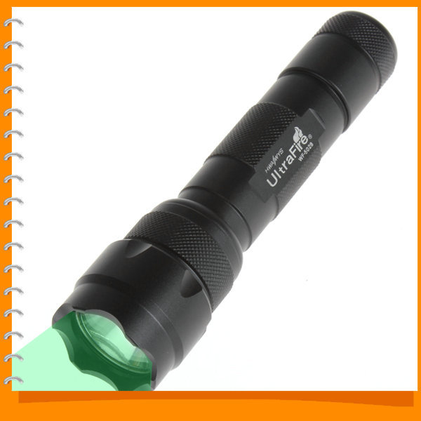 502b 300 lumen green led flashlight torch 18650 300lm flash light