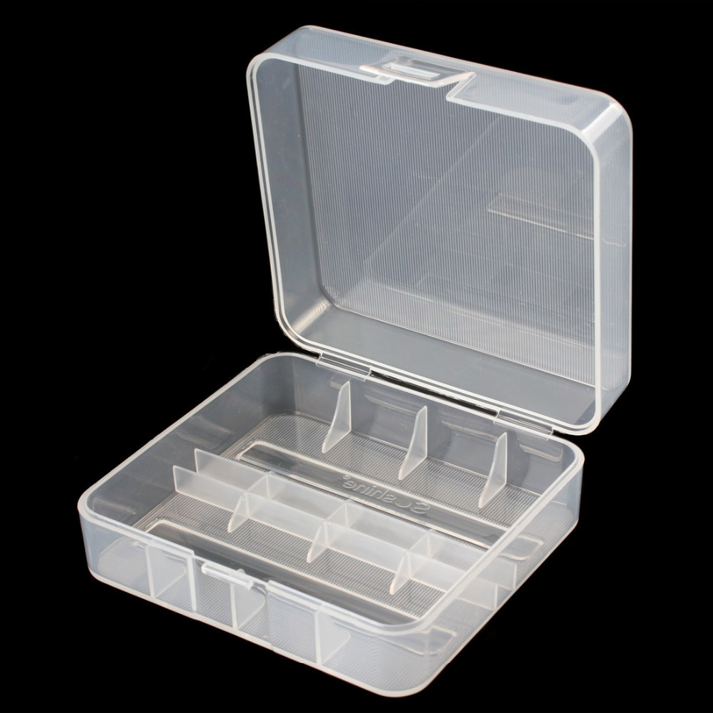 5pcs! portable hard plastic battery storage case box holder for 2 x 26650 batteries