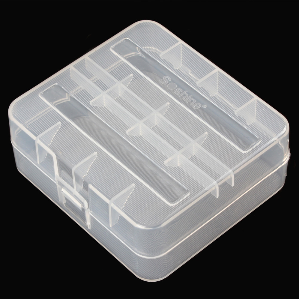 5pcs! portable hard plastic battery storage case box holder for 2 x 26650 batteries