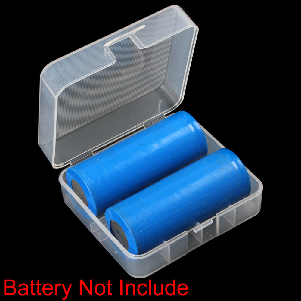 5pcs! portable hard plastic battery storage case box holder for 2 x 26650 batteries