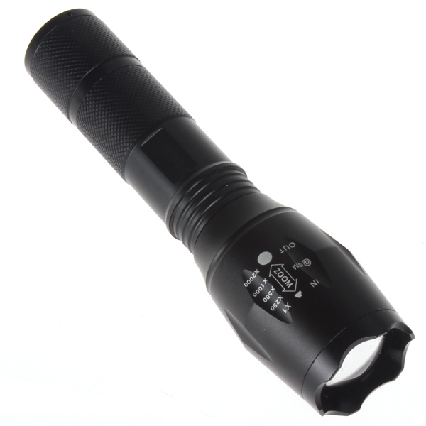 a100 1600 lumen cree lb-xl t6 adjustable led flashlight torch 18650 aaa 5 modes aluminum led flash light
