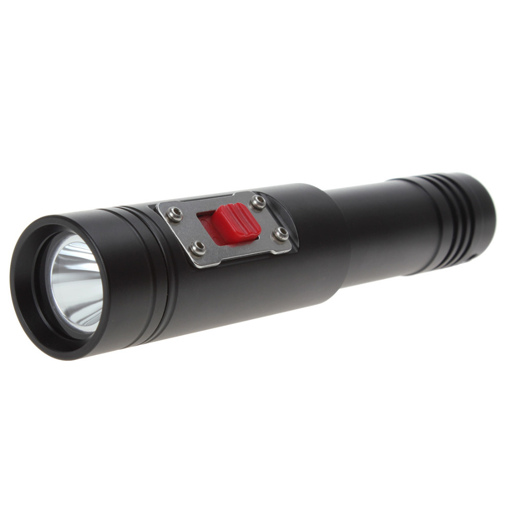 black 2000lm cree led sealing diving flashlight portable aluminum alloy diver diving torch flash light with magnetic switch