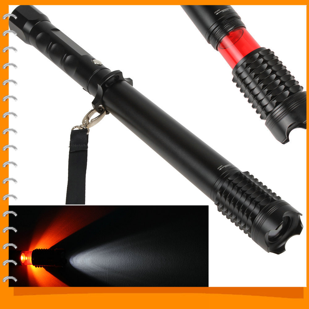 bright 1000lm zoomable led flashlight torch red warning tube zoom cree xp-g r5 led flash light bright 1000lm zoomable led flashlight torch red warning tube zoom cree xp-g r5 led flash light