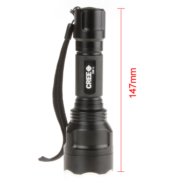 c8 waterproof 1000 lumens cree xml t6 led flashlight torch 5 modes 18650 1000lm led flash light