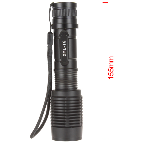 cree xml t6 1600 lumen super bright led flashlight torch 18650 aaa zoom led flash light with 5 modes
