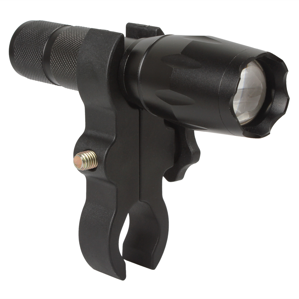 durable adjustable bike flashlight mount bicycle torch holder handlebar led flash light bracket barrel clamp