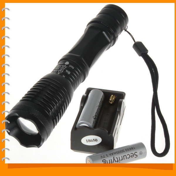 e5 1800 lumens high power cree xml t6 led zoomable flashlight torch zoom flash light with charger & 18650 battery e5 1800 lumens high power cree xml t6 led zoomable flashlight torch zoom flash light with charger & 18650 battery