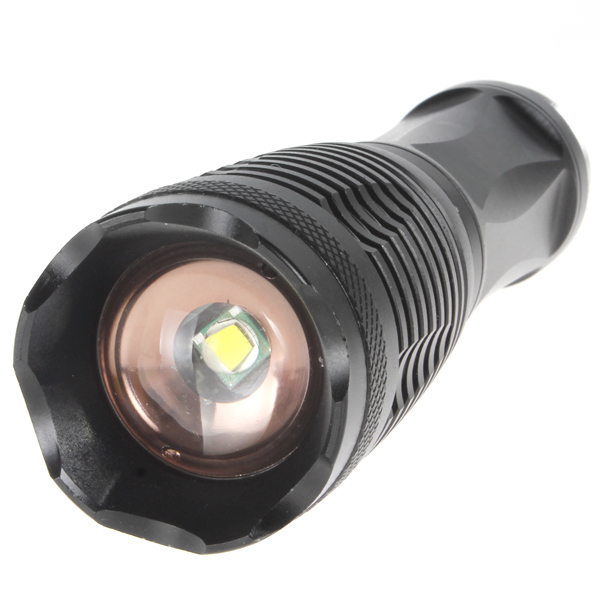 e5 1800 lumens high power cree xml t6 led zoomable flashlight torch zoom flash light with charger & 18650 battery