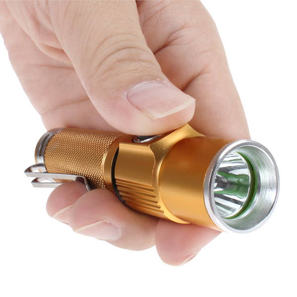 golden 300lm cree xp-g r5 led rechargeable flashlight torch mini rechargeable torchlight emergency flash light lamp with clip