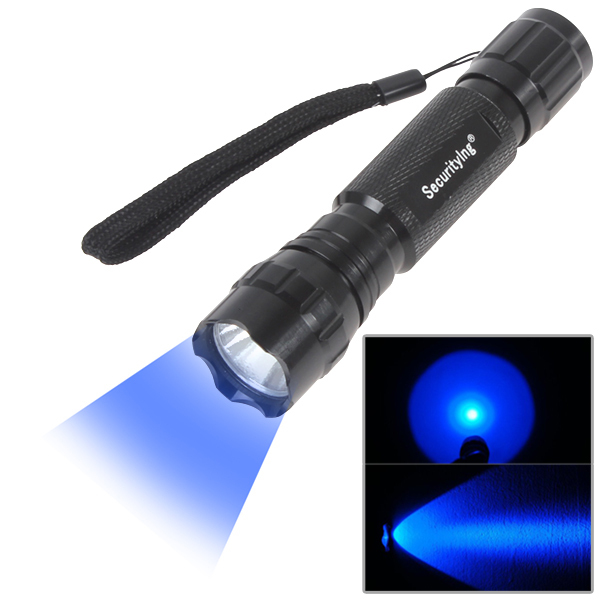 mini securitying 501b blue light cree led flashlight torch 200lm night vision led flash light
