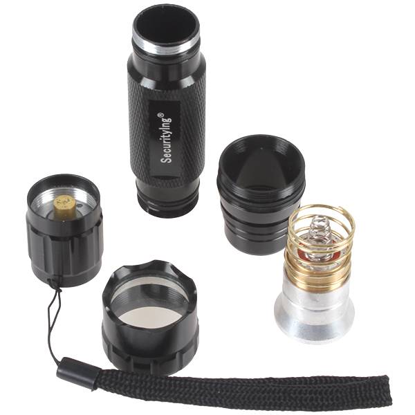 mini securitying 501b blue light cree led flashlight torch 200lm night vision led flash light