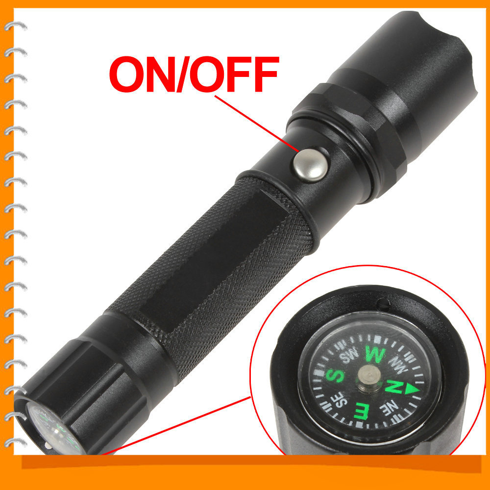 portable 1000lm cree xpe led flashlight torch 3 modes aluminum led flash light with compass + lanyard portable 1000lm cree xpe led flashlight torch 3 modes aluminum led flash light with compass + lanyard