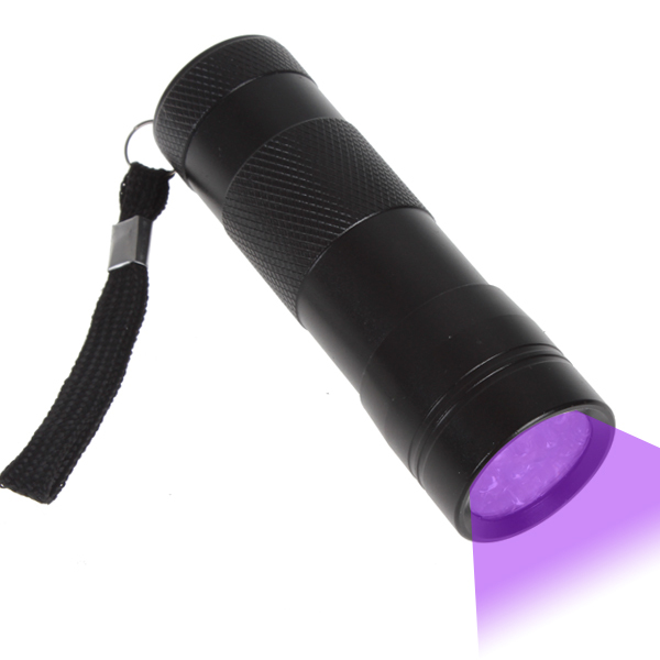 purple 12 x cree led uv flashlight torch uv torchlight 500lm mini uv flash light for blacklight invisible / ink marker checker