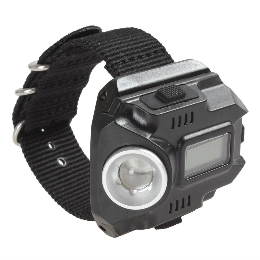rechargeable wrist watch flashlight r2 led flashlight torch waterproof outdoor led flash light for camping hiking fishing