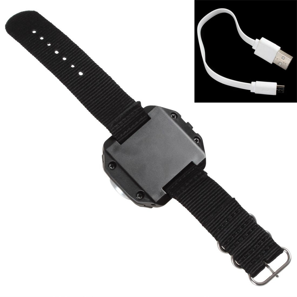 rechargeable wrist watch flashlight r2 led flashlight torch waterproof outdoor led flash light for camping hiking fishing