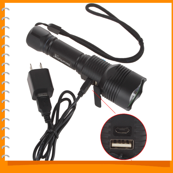 securitying 1000 lumen cree xm-l2 led rechargeable flashlight torch waterproof led flash light with usb input / output interface securitying 1000 lumen cree xm-l2 led rechargeable flashlight torch waterproof led flash light with usb input / output interface