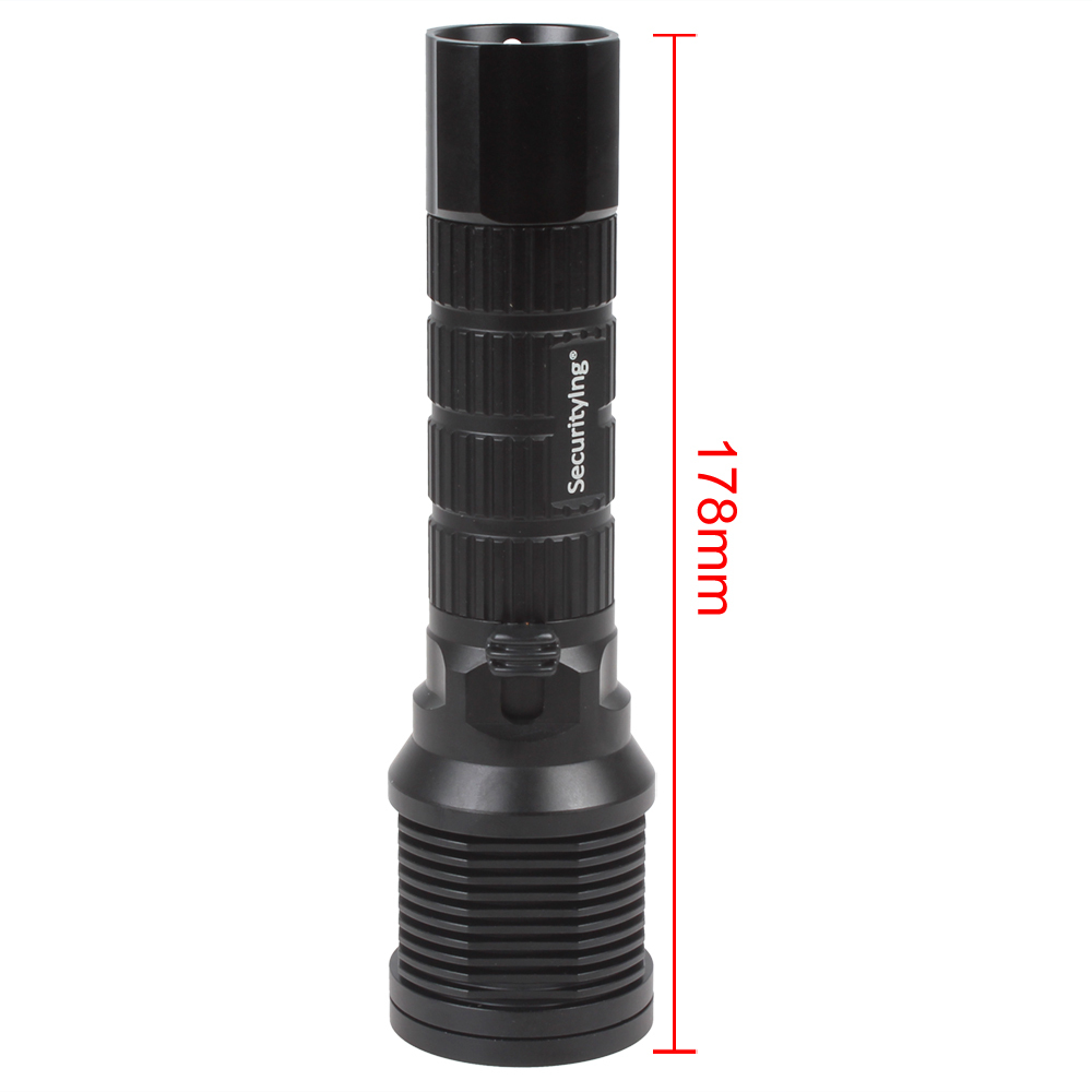 securitying 1200 lumens cree xm-l2 led diving flashlight diving torch waterproof underwater depth 50 meters diver flash light