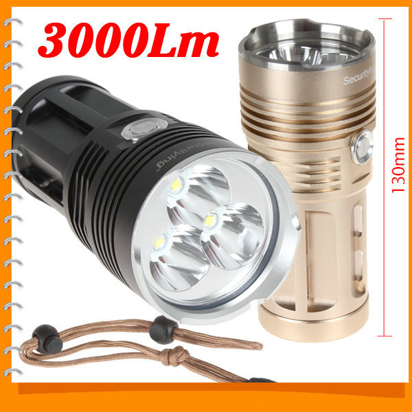 securitying 3000 lumen super bright 3 x cree xml t6 led flashlight torch aluminum 5 modes 3000lm led flash light securitying 3000 lumen super bright 3 x cree xml t6 led flashlight torch aluminum 5 modes 3000lm led flash light